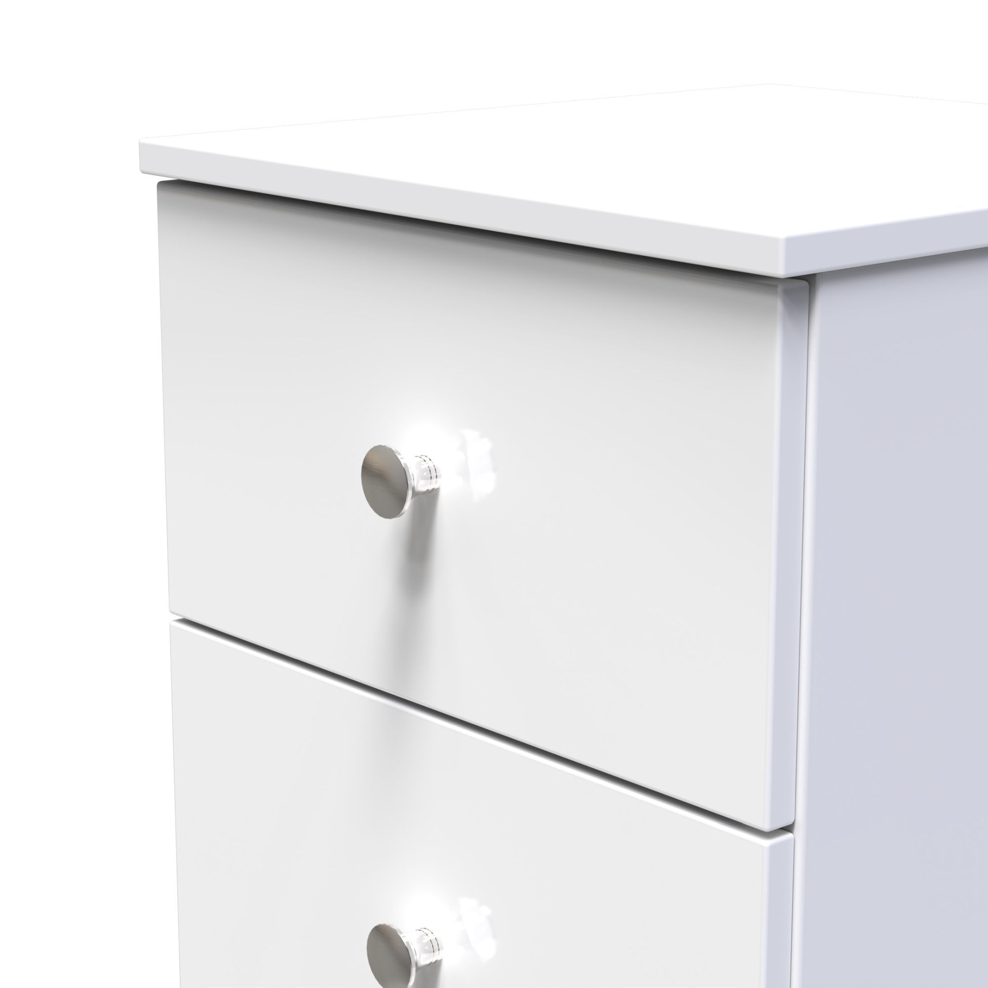 Yarmouth Ready assembled White 2 Drawer Bedside chest (H)495mm (W)370mm (D)390mm