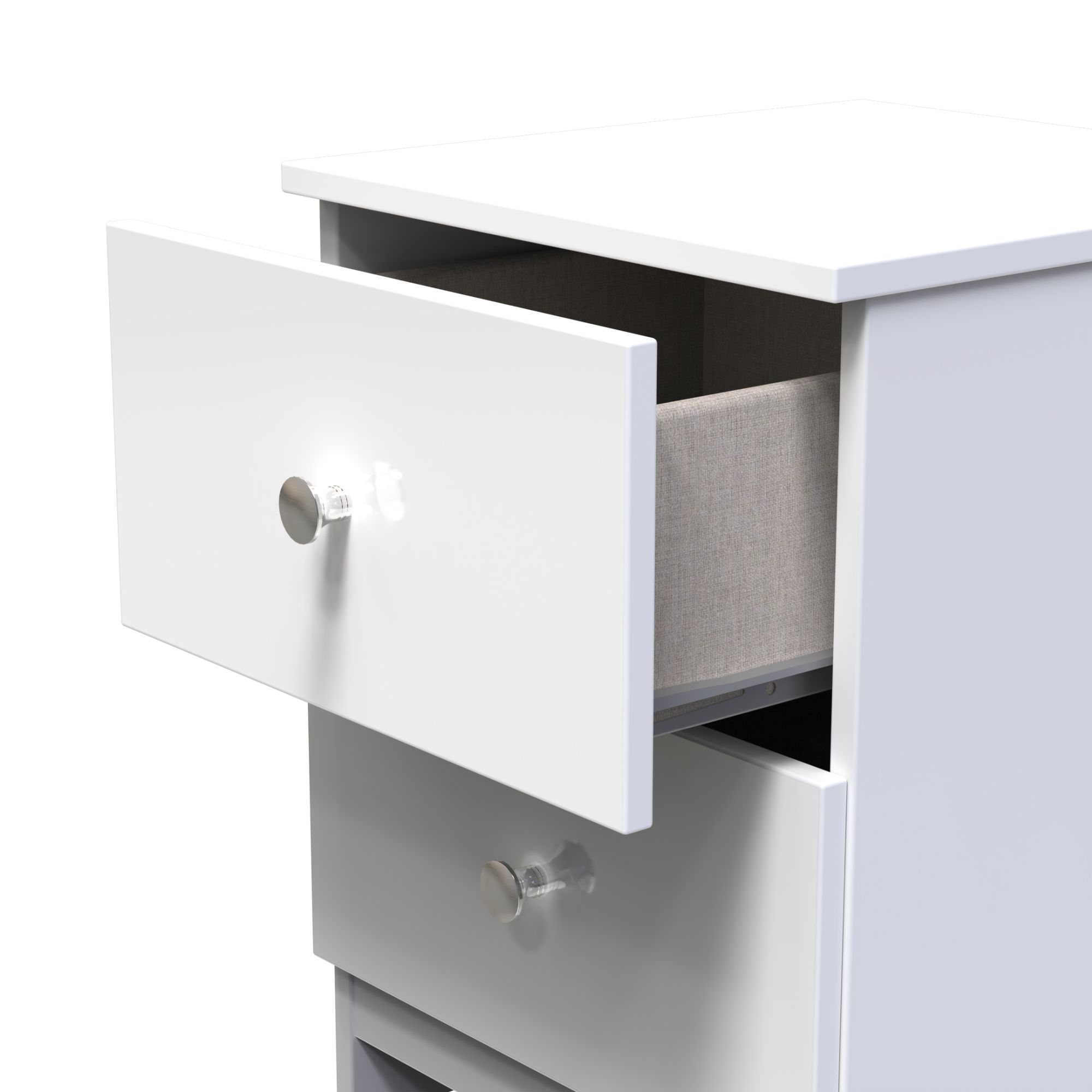 Yarmouth Ready assembled White 2 Drawer Bedside chest (H)495mm (W)370mm (D)390mm