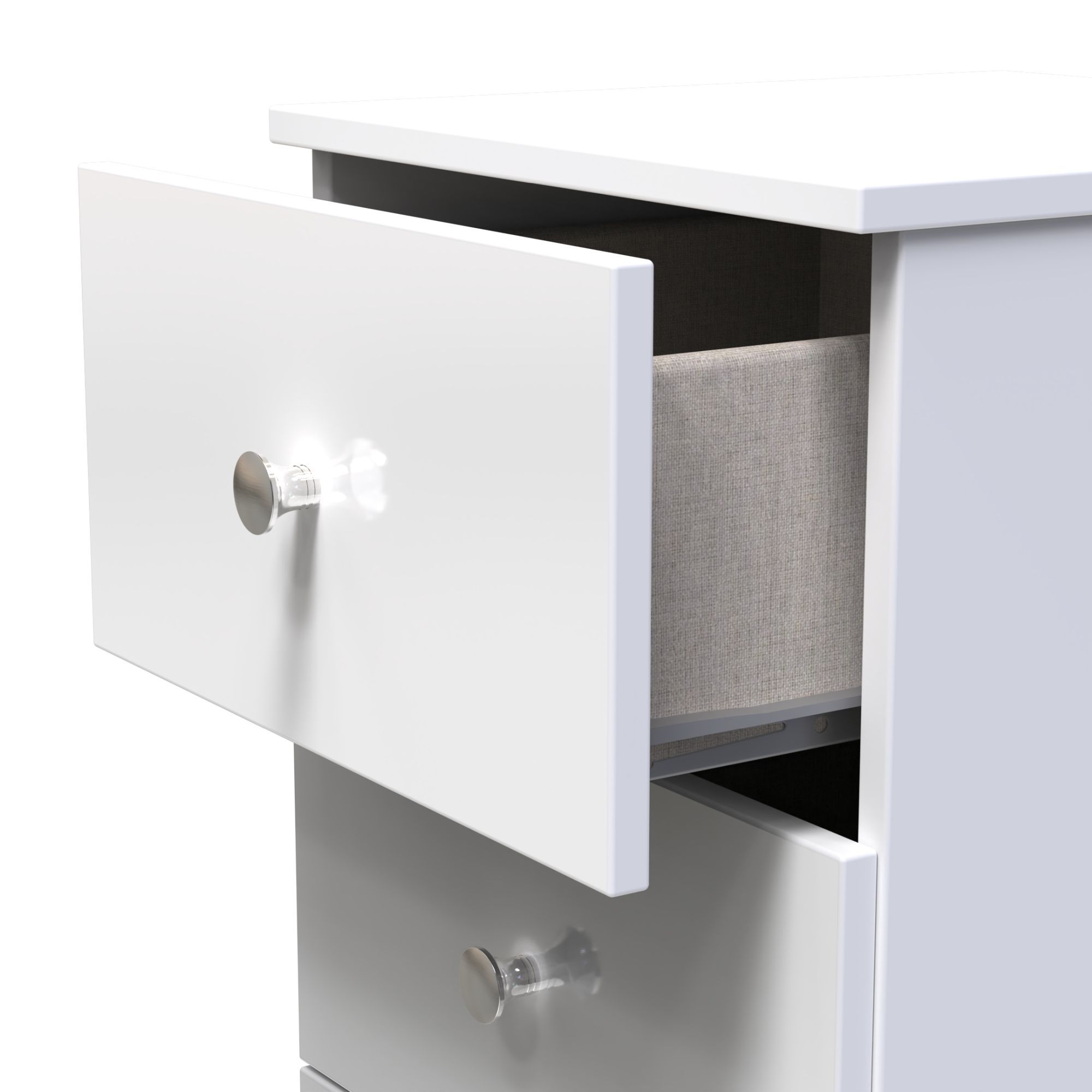 Yarmouth Ready assembled White 3 Drawer Bedside chest (H)685mm (W)370mm (D)390mm