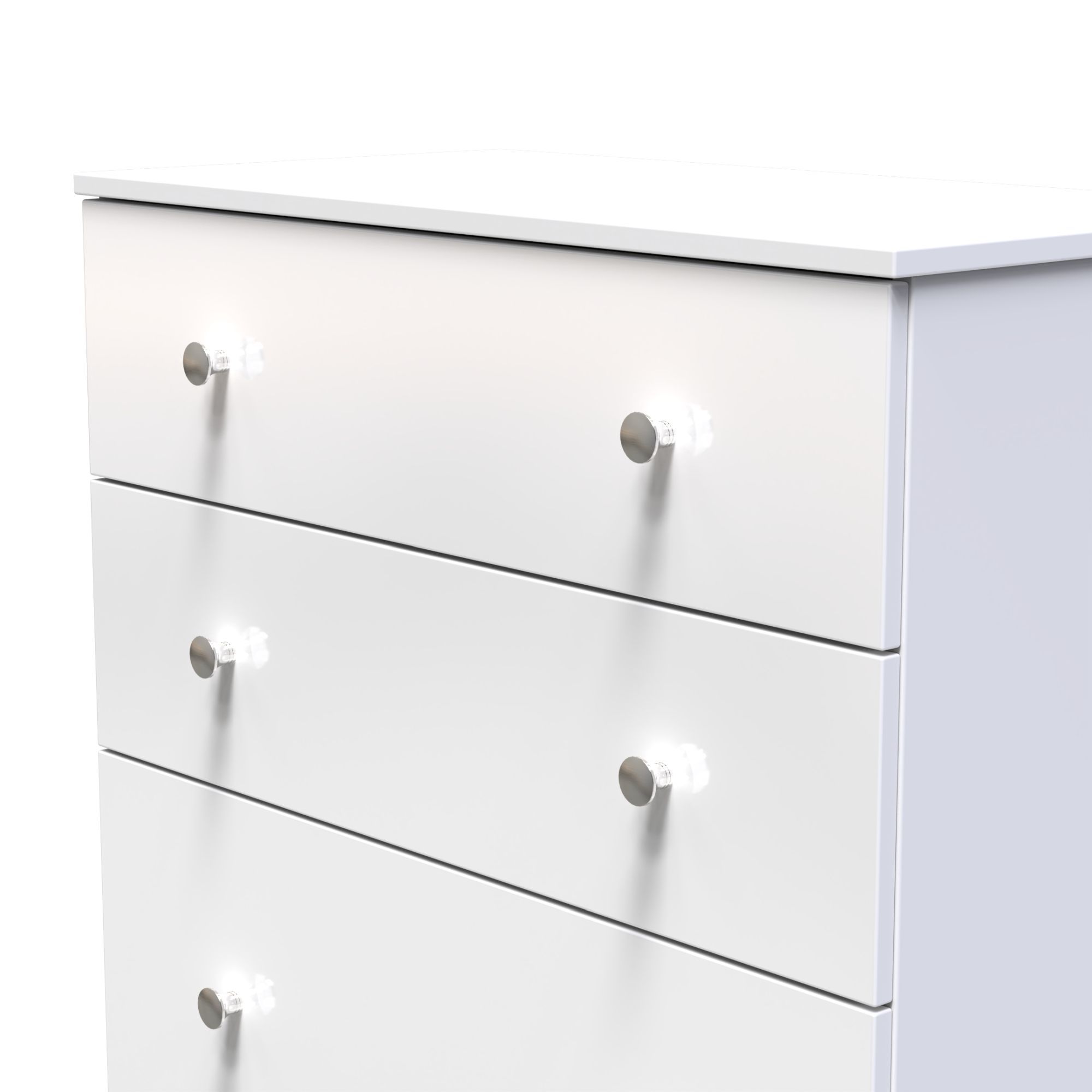 Yarmouth Ready assembled White 4 Drawer Chest (H)1067mm (W)740mm (D)390mm