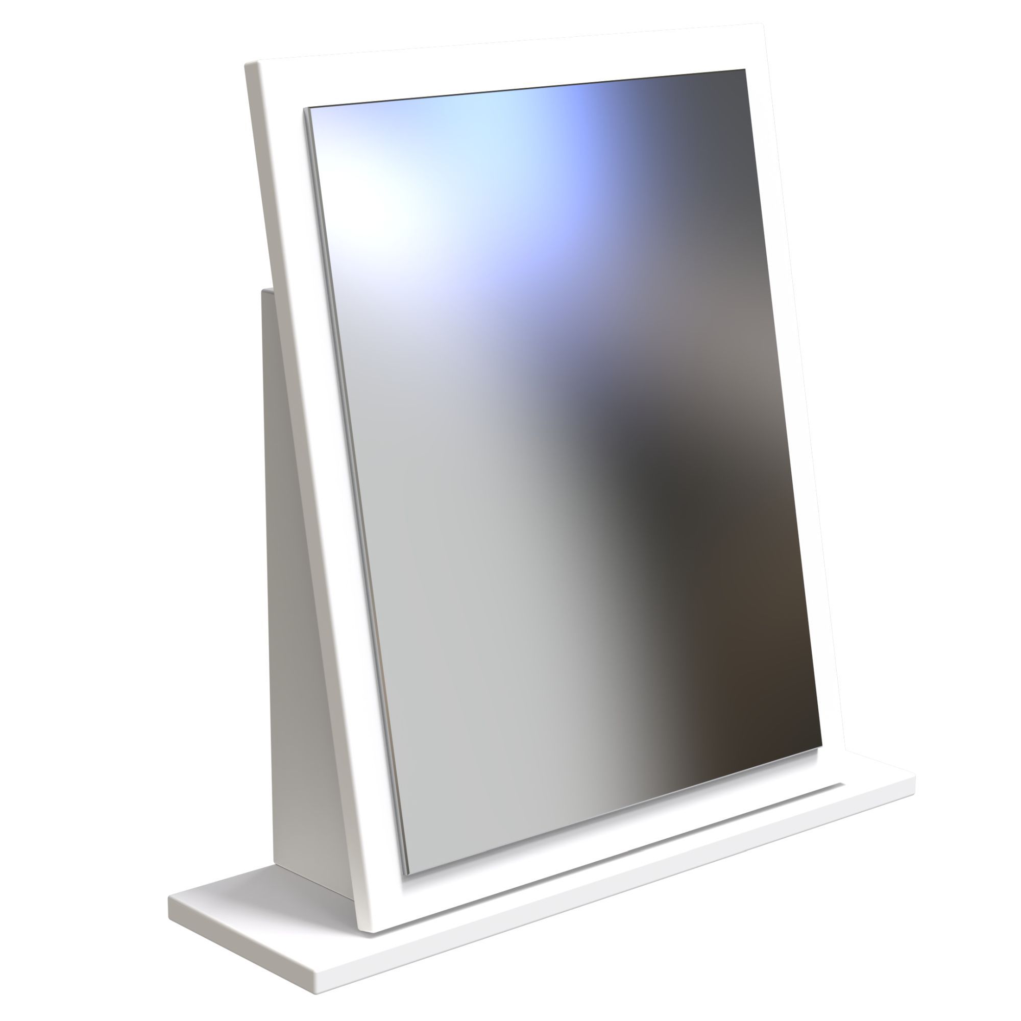 Yarmouth White Rectangular Freestanding Framed mirror, (H)50cm (W)47.8cm
