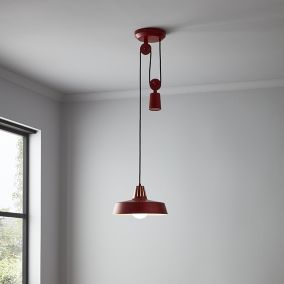 Yarra Matt Red Pendant ceiling light, (Dia)300mm