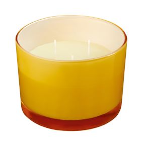 Yellow Lemon grass Citronella Scented candle Small