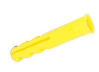 Yellow Wall plug (Dia)5mm, Pack of 100