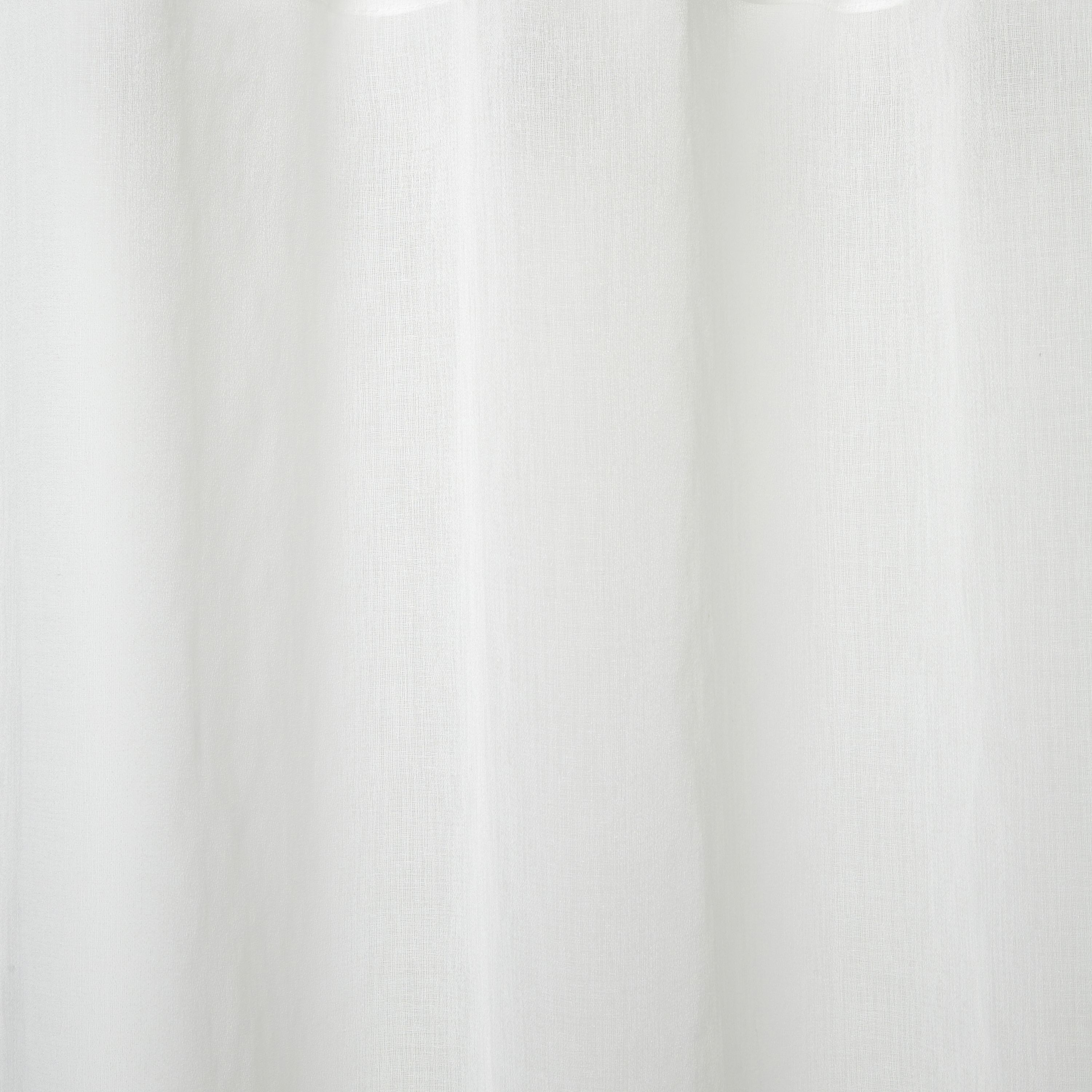Yena Off white Plain Unlined Eyelet Voile curtain (W)140cm (L)260cm, Single