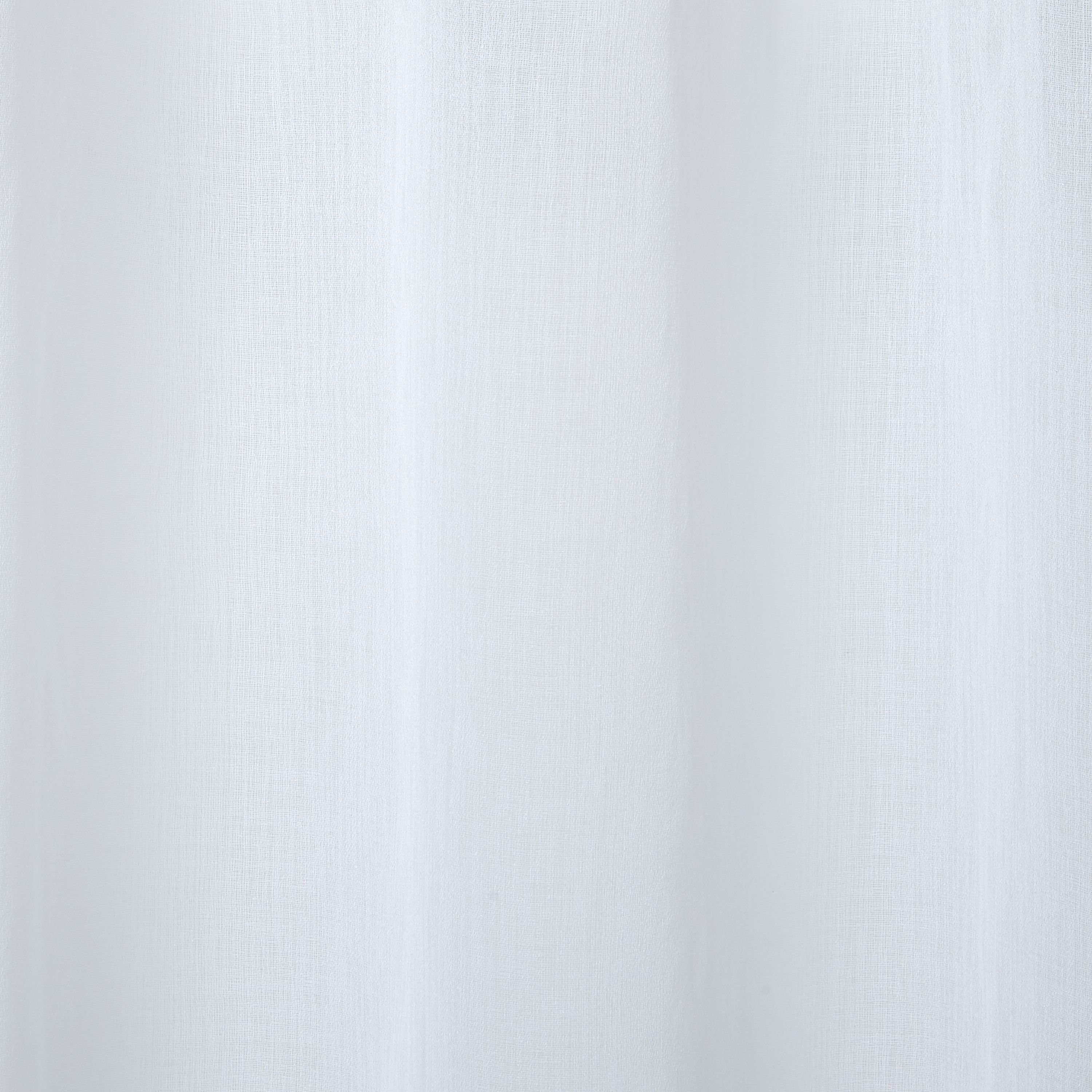 Yena White Plain Unlined Eyelet Voile curtain (W)140cm (L)260cm, Single