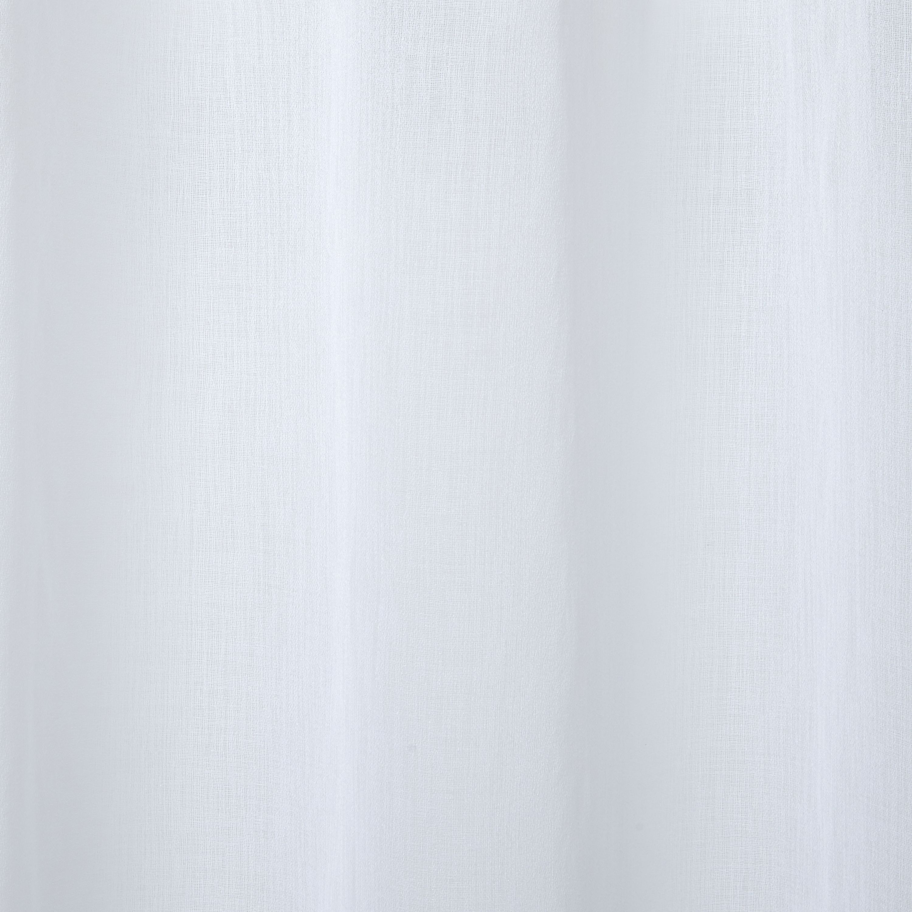 Yena White Plain Unlined Eyelet Voile curtain (W)140cm (L)260cm, Single