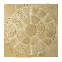 York gold Abbey Paving circle squaring off pack