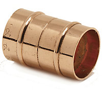 Yorkshire Solder ring Straight Coupler 22mm, Pack of 2