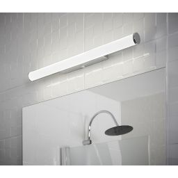 Yucata Chrome effect Bathroom Wired Wall light