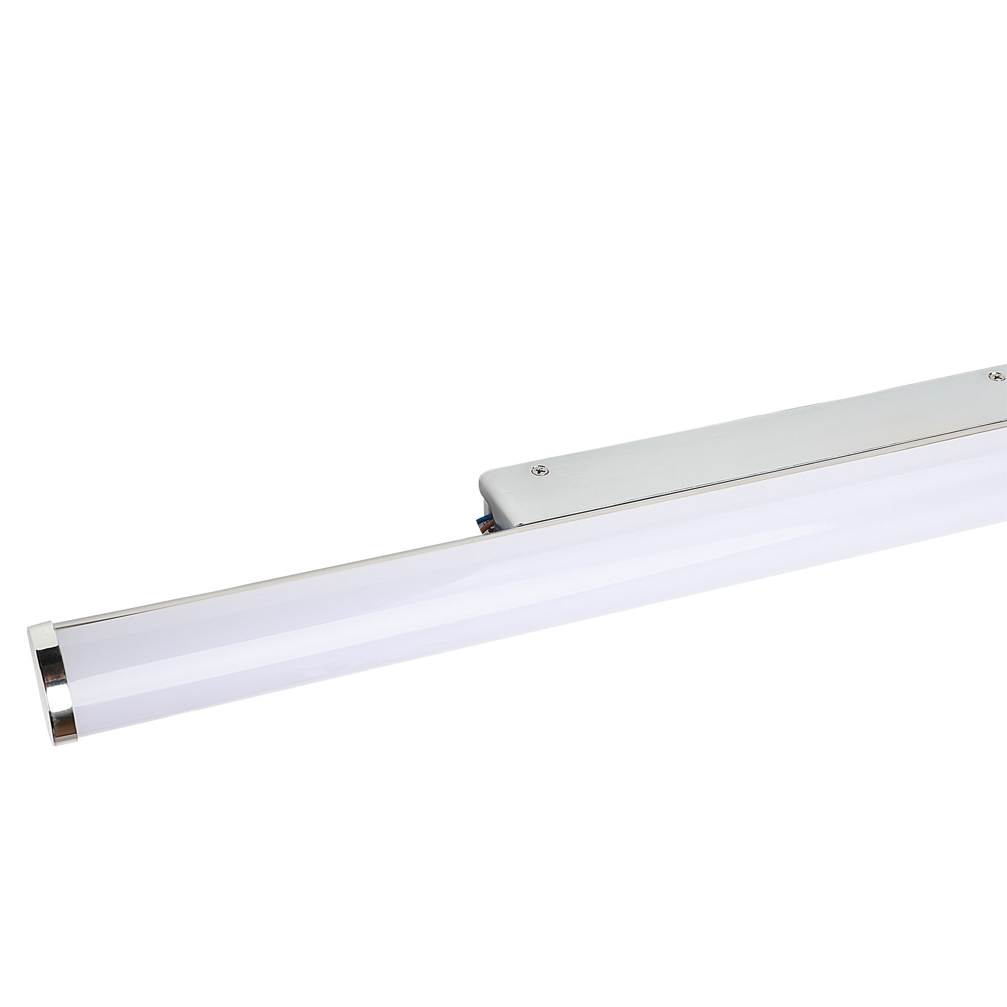 Yucata Chrome effect Bathroom Wired Wall light
