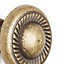 Zamak Antique brass effect Round Cabinet Knob