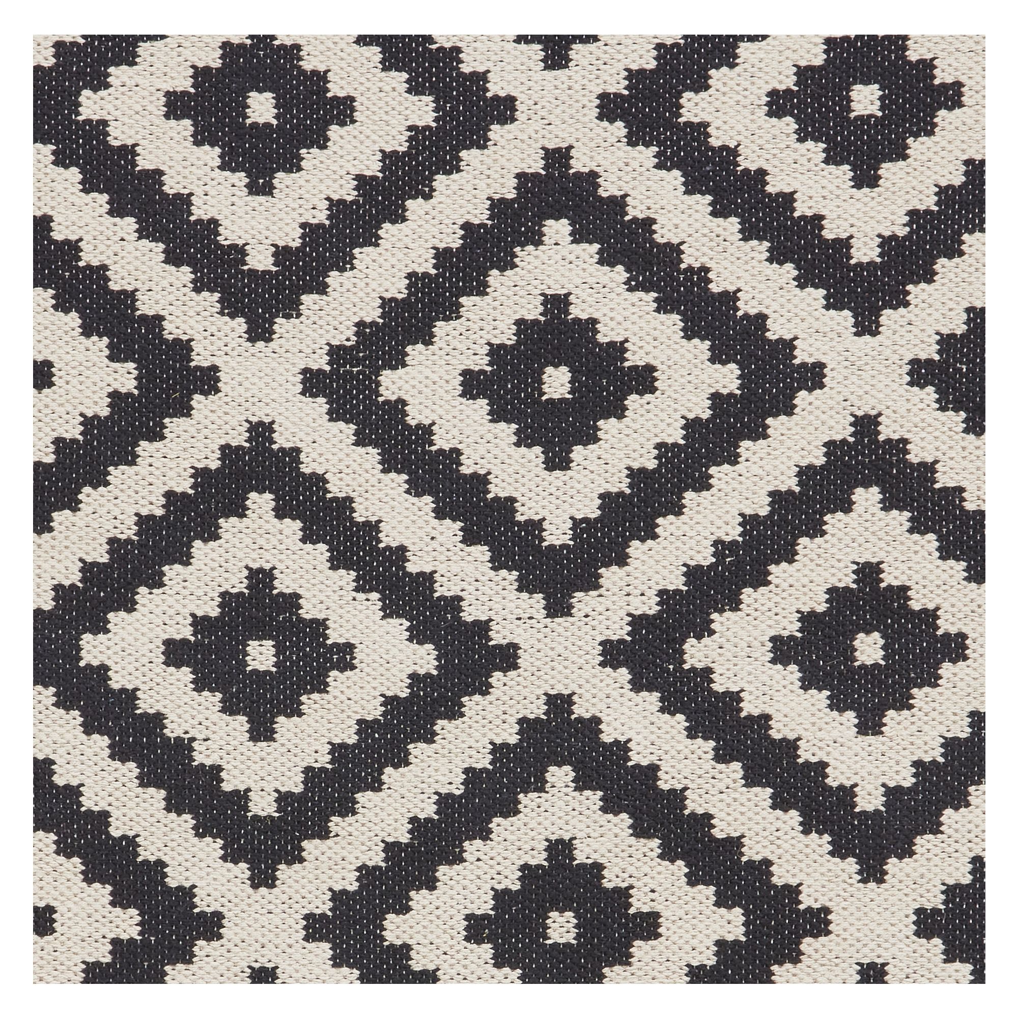 Zara Black & White Geometric Rug 170cmx120cm