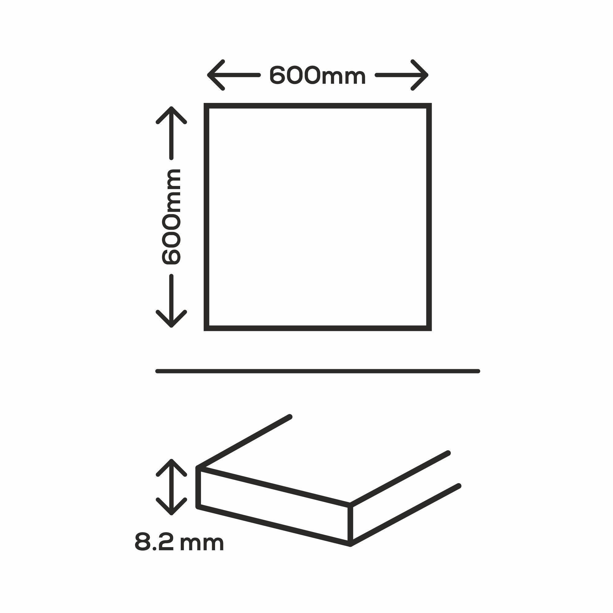 Zerlina Grey Matt Stone effect Porcelain Wall & floor Tile, Pack of 3, (L)600mm (W)600mm
