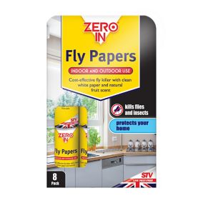 Zero In Fly Paper, Pack of 8