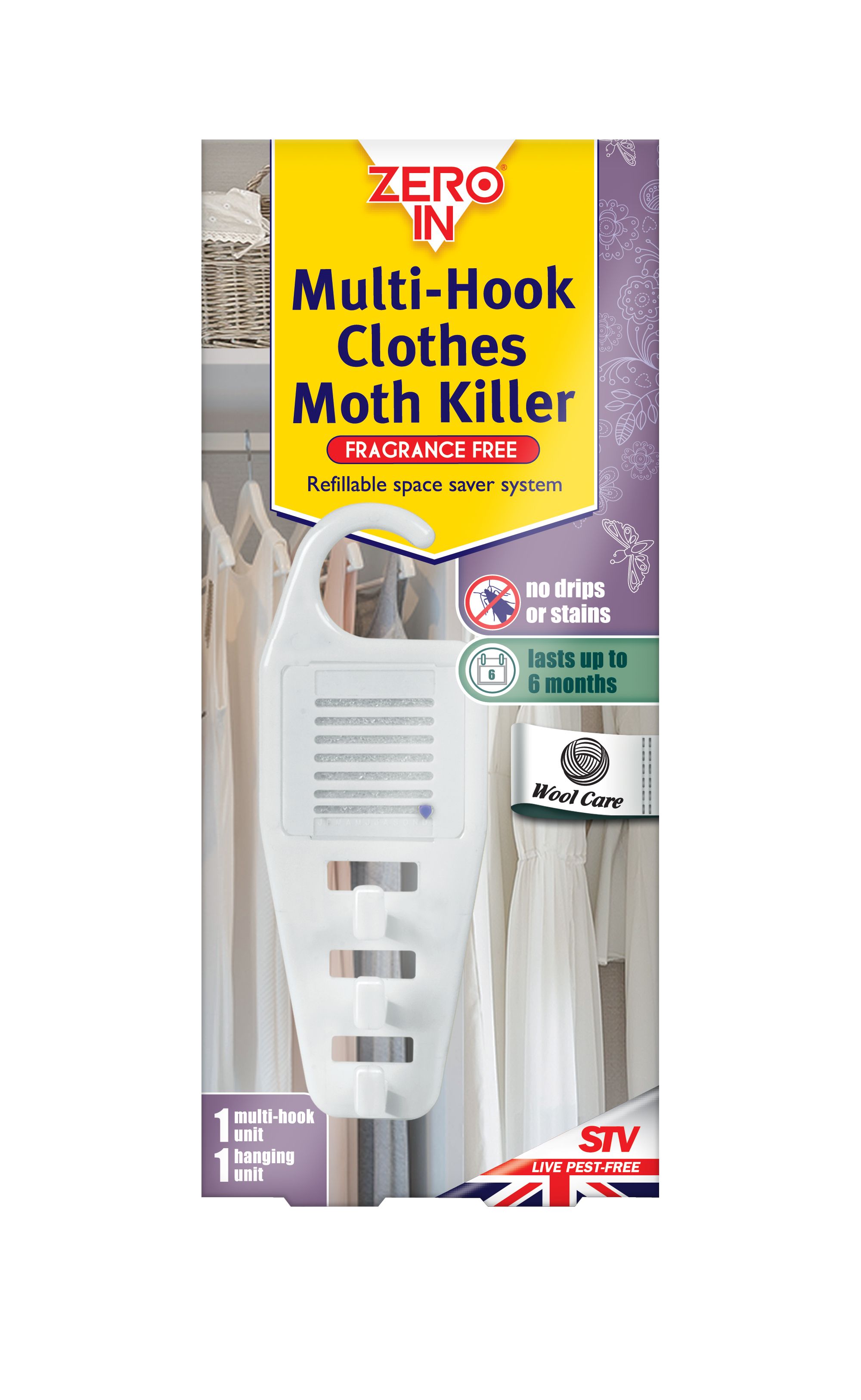 Zero In Multi hook Clothes moth killer