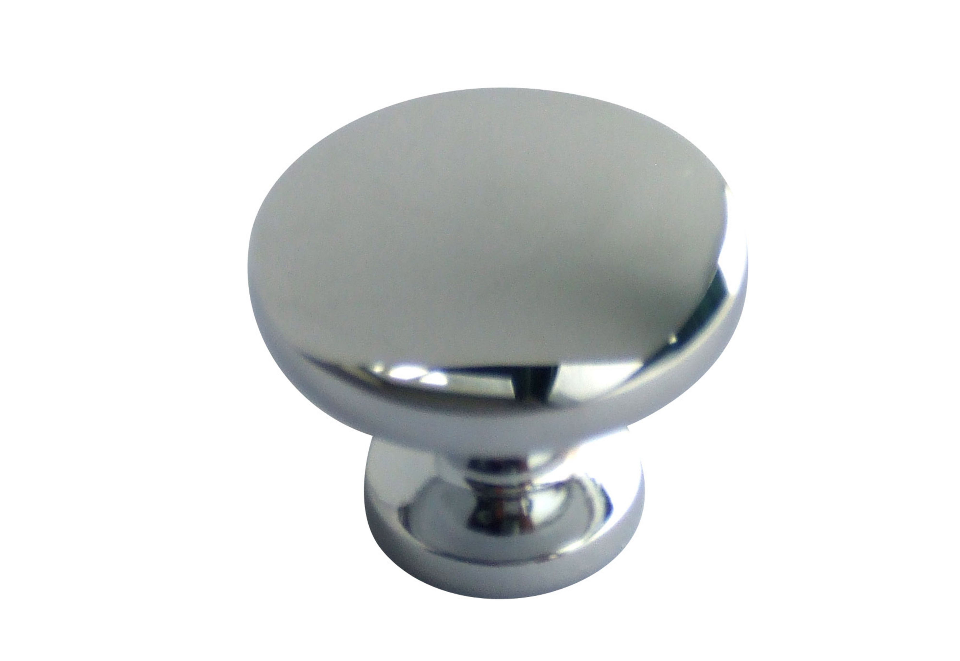 Zinc alloy Chrome effect Round Furniture Knob (Dia)28.7mm