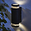 Zinc Ballini Fixed Matt Black Mains-powered LED Outdoor ON/OFF Wall light (Dia)9cm
