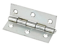 Zinc effect Steel Butt Door hinge 14471 (L)76mm, Pack of 2