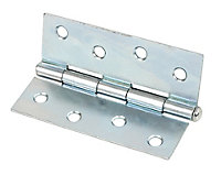 Zinc effect Steel Butt Door hinge (L)102mm, Pack of 2