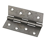 Zinc effect Steel Fixed pin Door hinge (L)101mm, Pack of 2