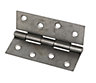 Zinc effect Steel Fixed pin Door hinge (L)101mm, Pack of 2
