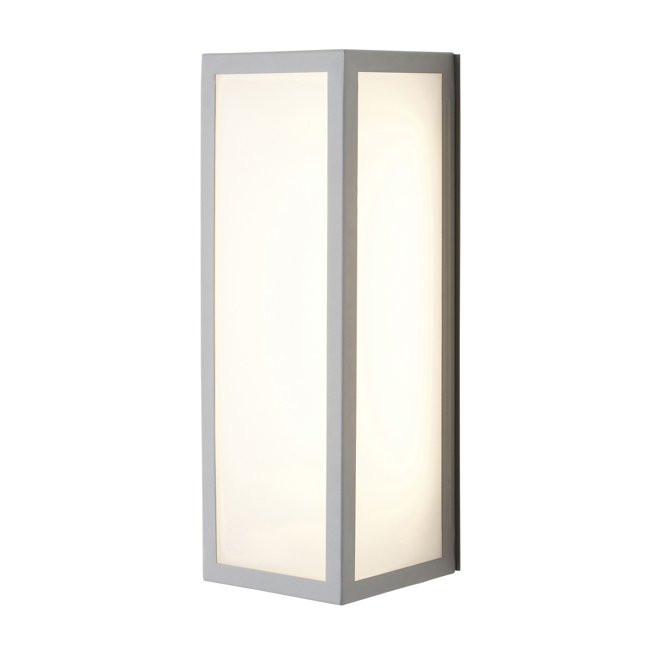 Zinc Kildare Matt Grey Mains-powered Integrated LED Outdoor On/Off Wall light 600lm (Dia)12cm