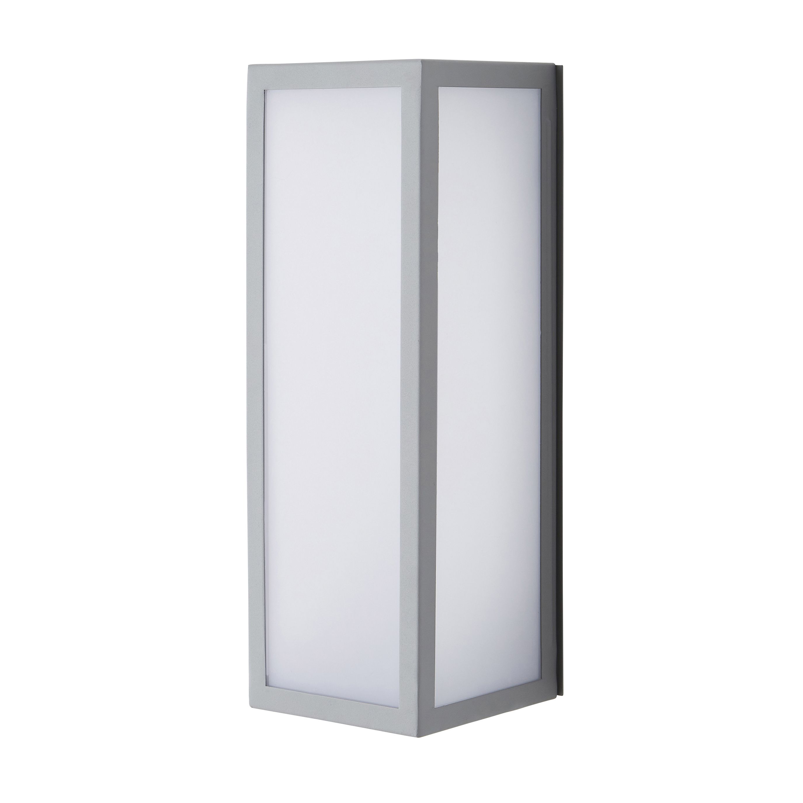 Zinc Kildare Matt Grey Mains-powered Integrated LED Outdoor On/Off Wall light 600lm (Dia)12cm