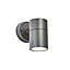 Zinc Odin Fixed Matt Anthracite Mains-powered LED Outdoor Wall light (Dia)6cm