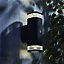 Zinc Palin Fixed Matt Anthracite Mains-powered LED Outdoor Wall light BQ-37044-GRY (Dia)11.5cm