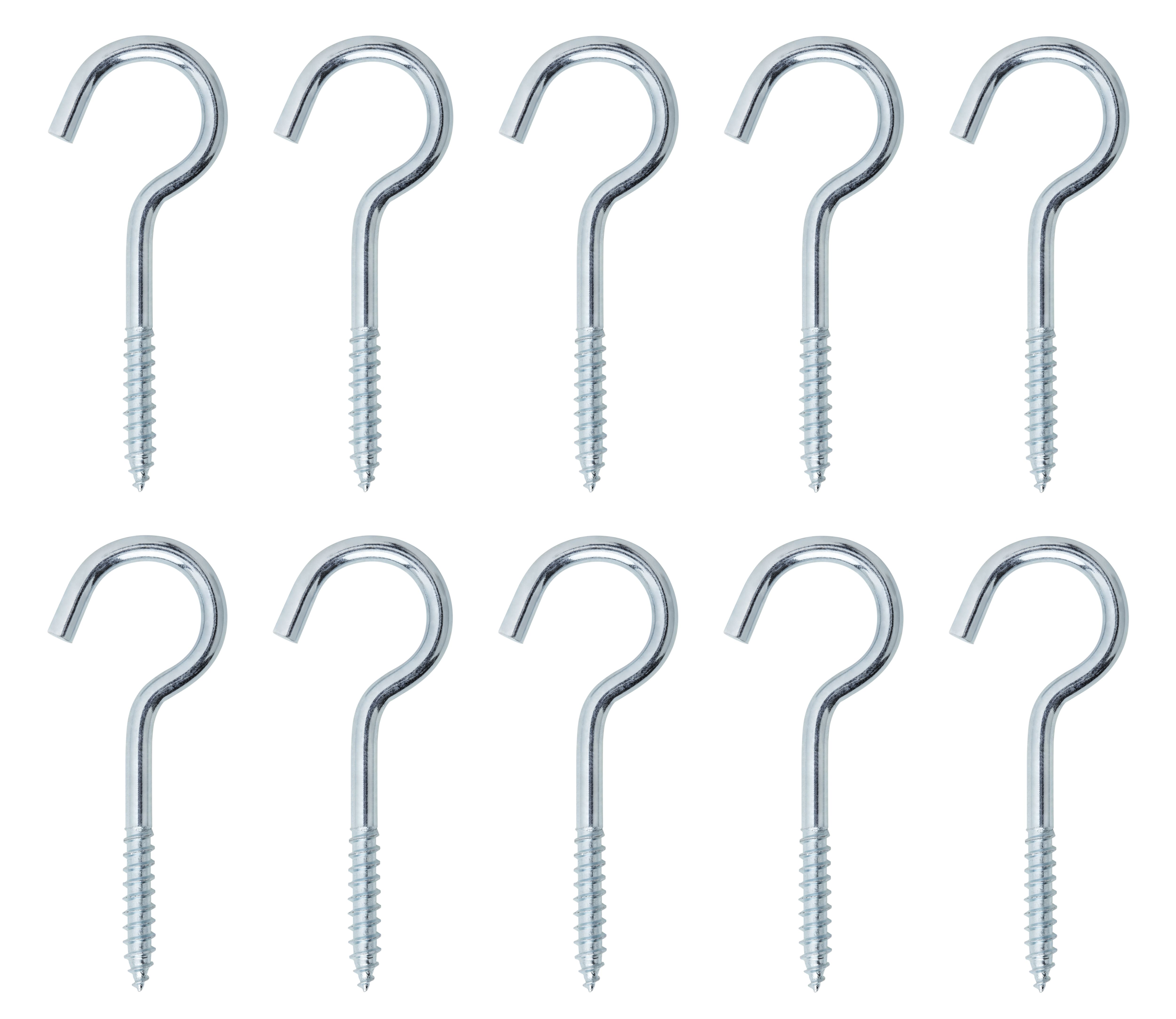Zinc-plated Extra large Cup hook (L)80mm, Pack of 10