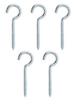 Zinc-plated Large Cup hook (L)60mm, Pack of 10