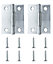 Zinc-plated Metal Butt Door hinge NO89 (L)50mm, Pack of 2