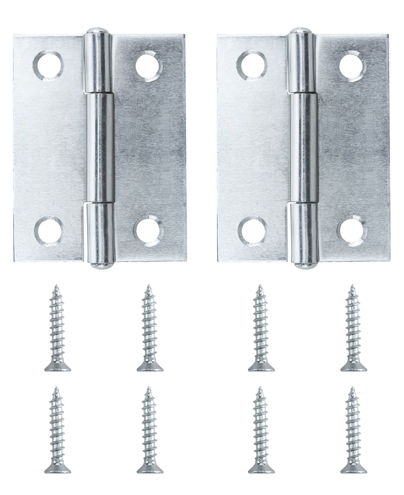 Zinc-plated Metal Butt Door hinge NO89 (L)50mm, Pack of 2