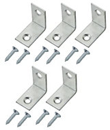 Zinc-plated Mild steel Corner bracket (H)1.5mm (W)25.5mm (L)25mm, Pack of 20
