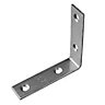 Zinc-plated Steel Angle bracket (H)76.5mm (W)16.5mm (L)76.5mm, Pack of 10