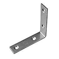 Zinc-plated Steel Angle bracket (L)103mm, Pack of 10