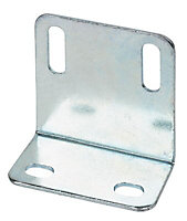 Zinc-plated Steel Stretcher plate (L)25mm, Pack of 10