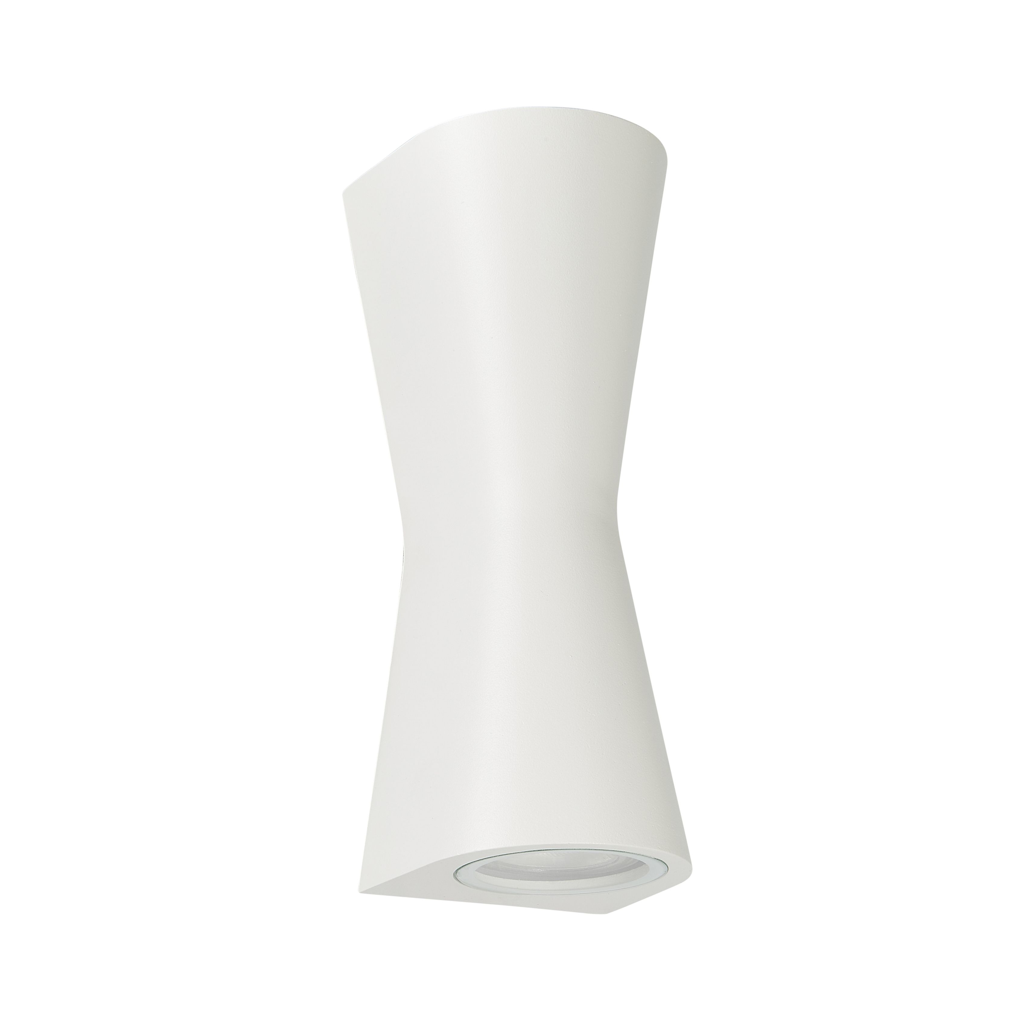 Zinc Vanir Fixed Matt White Mains-powered LED Outdoor Cone Wall light (Dia)8cm