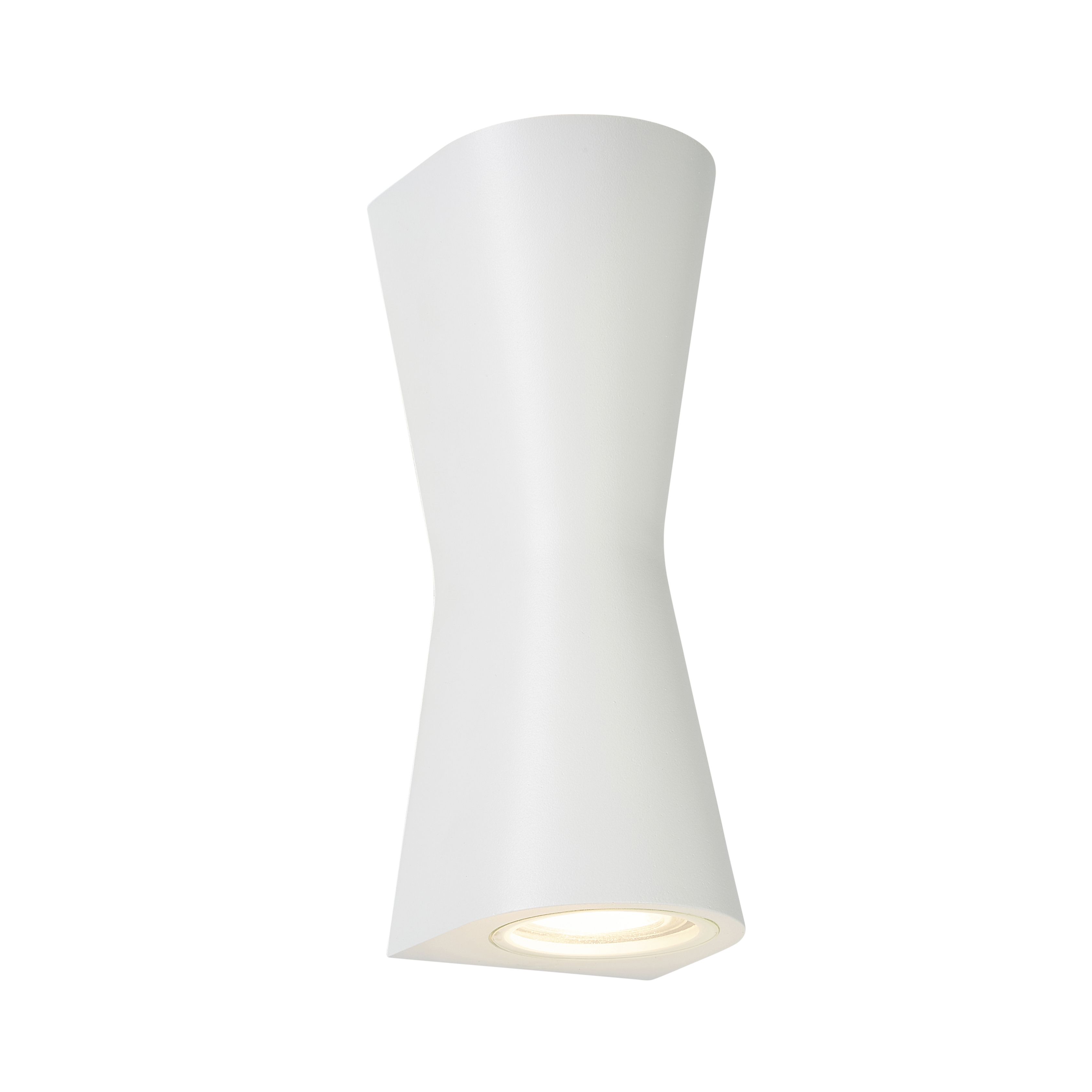 Zinc Vanir Fixed Matt White Mains-powered LED Outdoor Cone Wall light (Dia)8cm