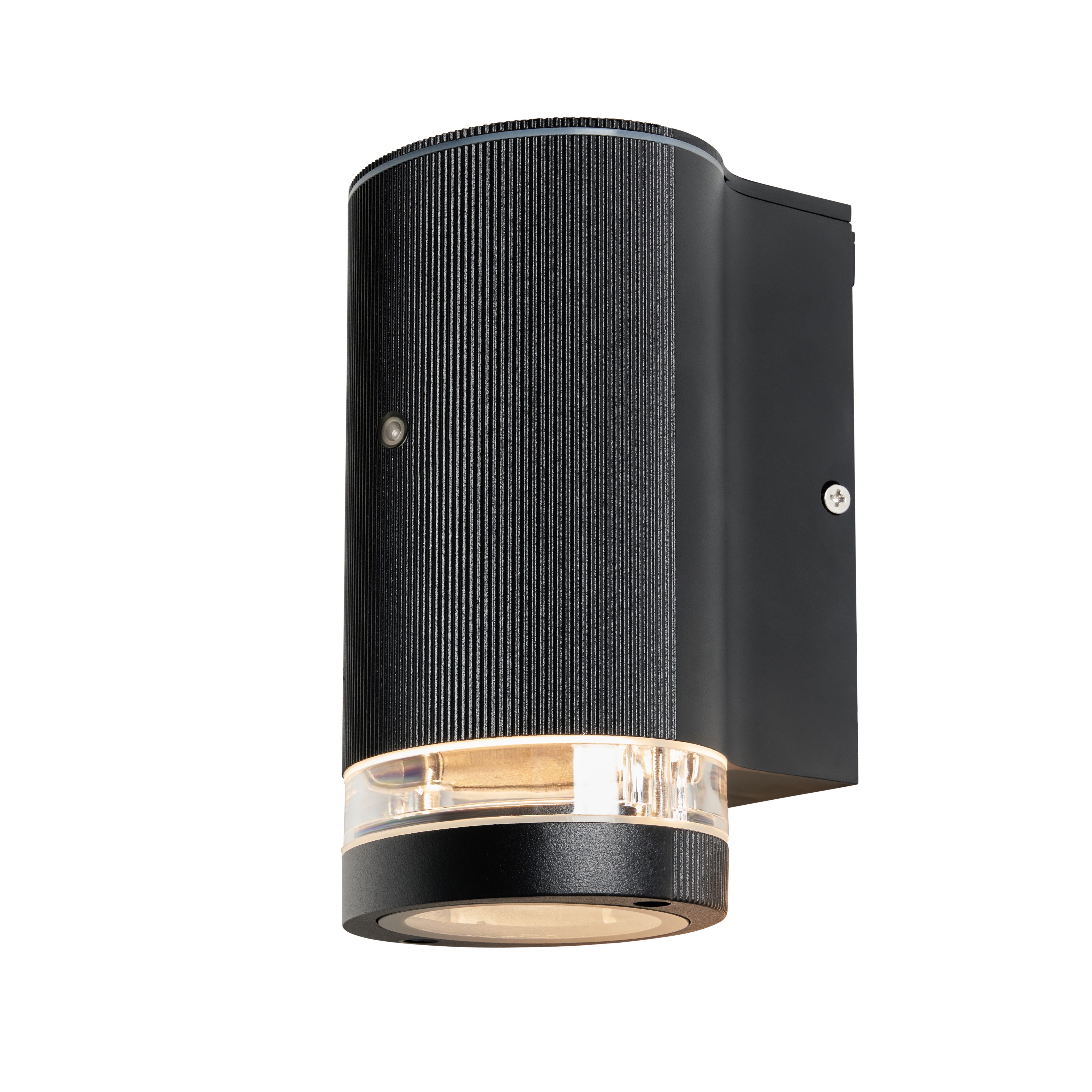 Zink Ballini Fixed Matt Black LED Photocell Outdoor Wall light 6W