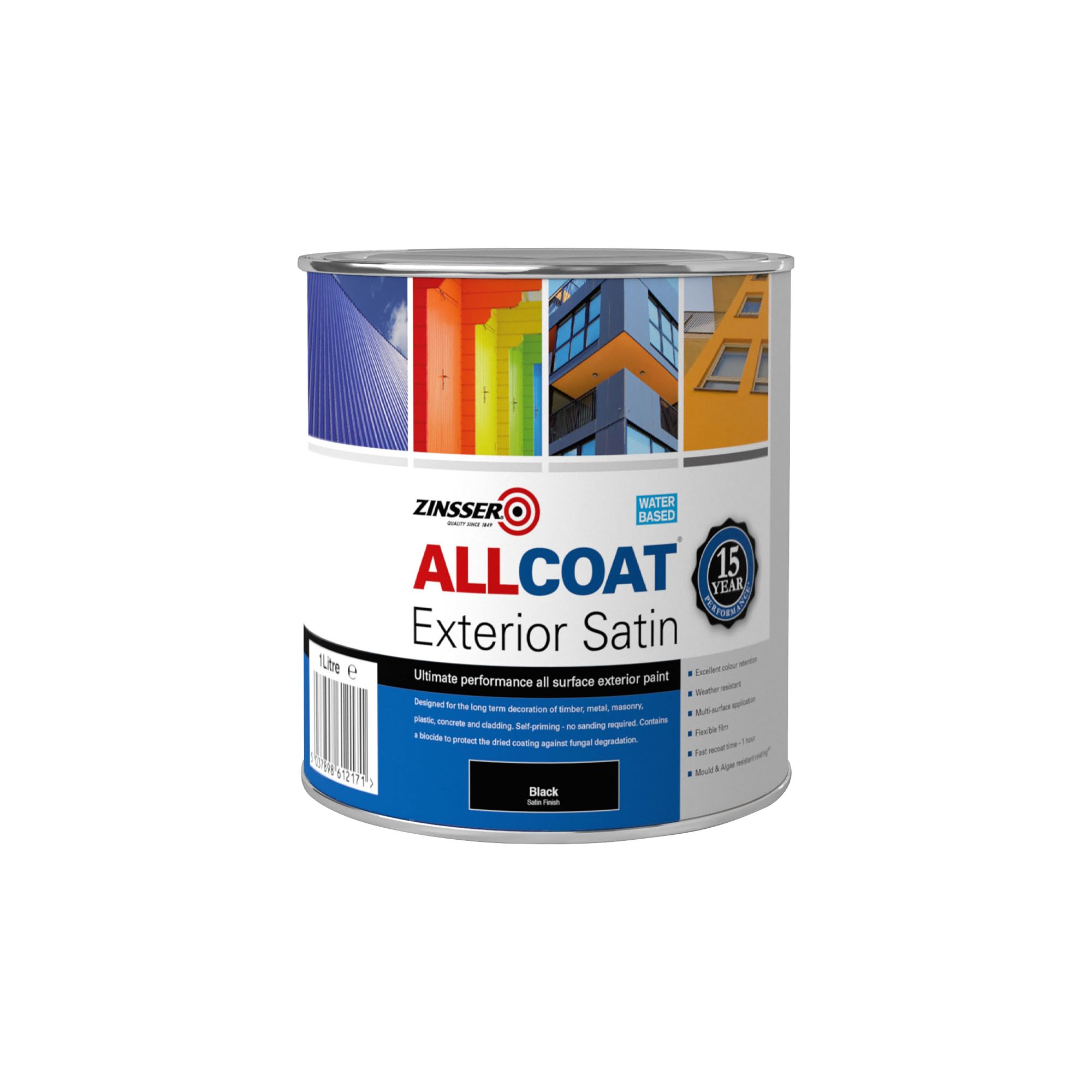 Zinsser AllCoat Black Multisurface paint, 1L Tradepoint