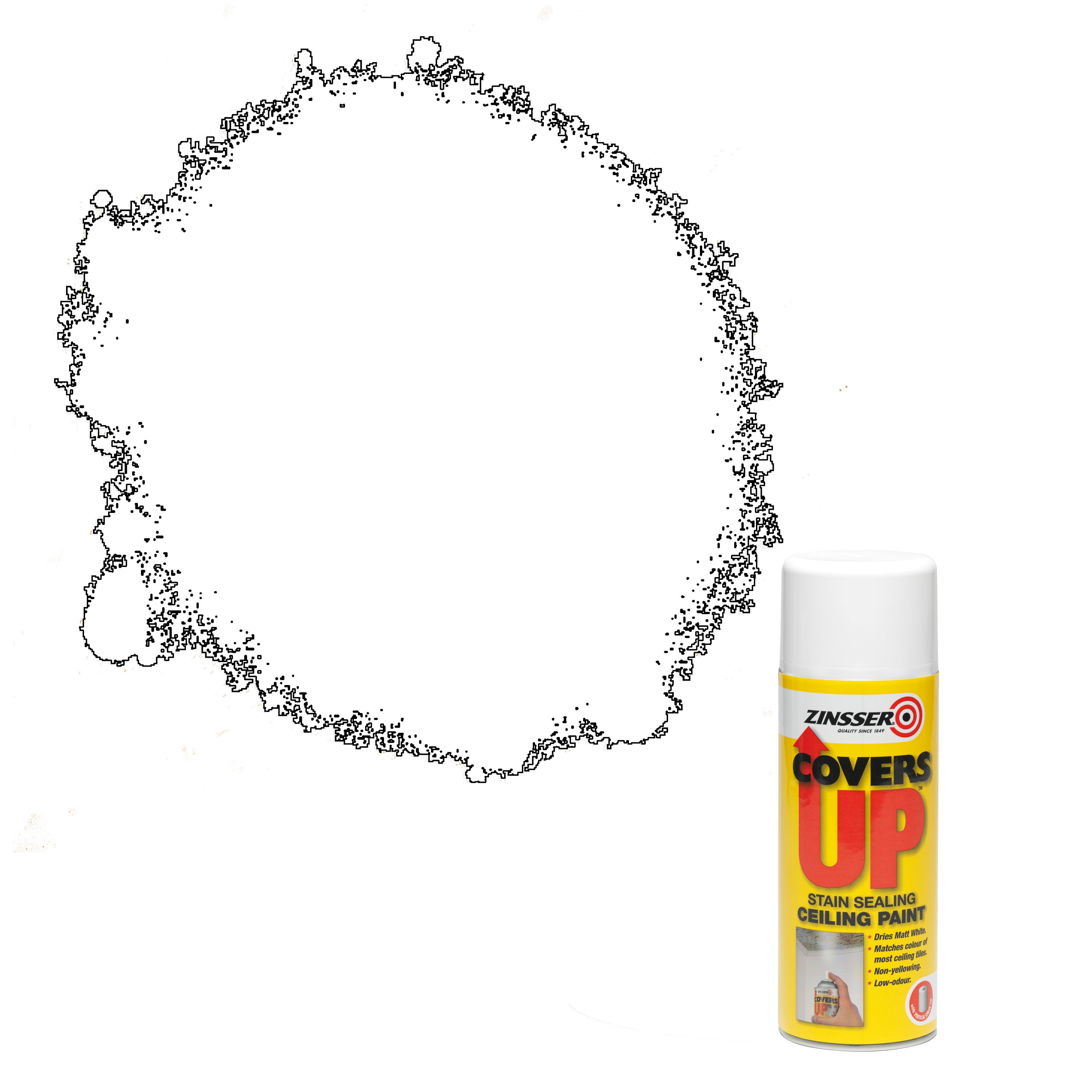 Zinsser Covers up White Matt Sealer Spray paint, 400ml
