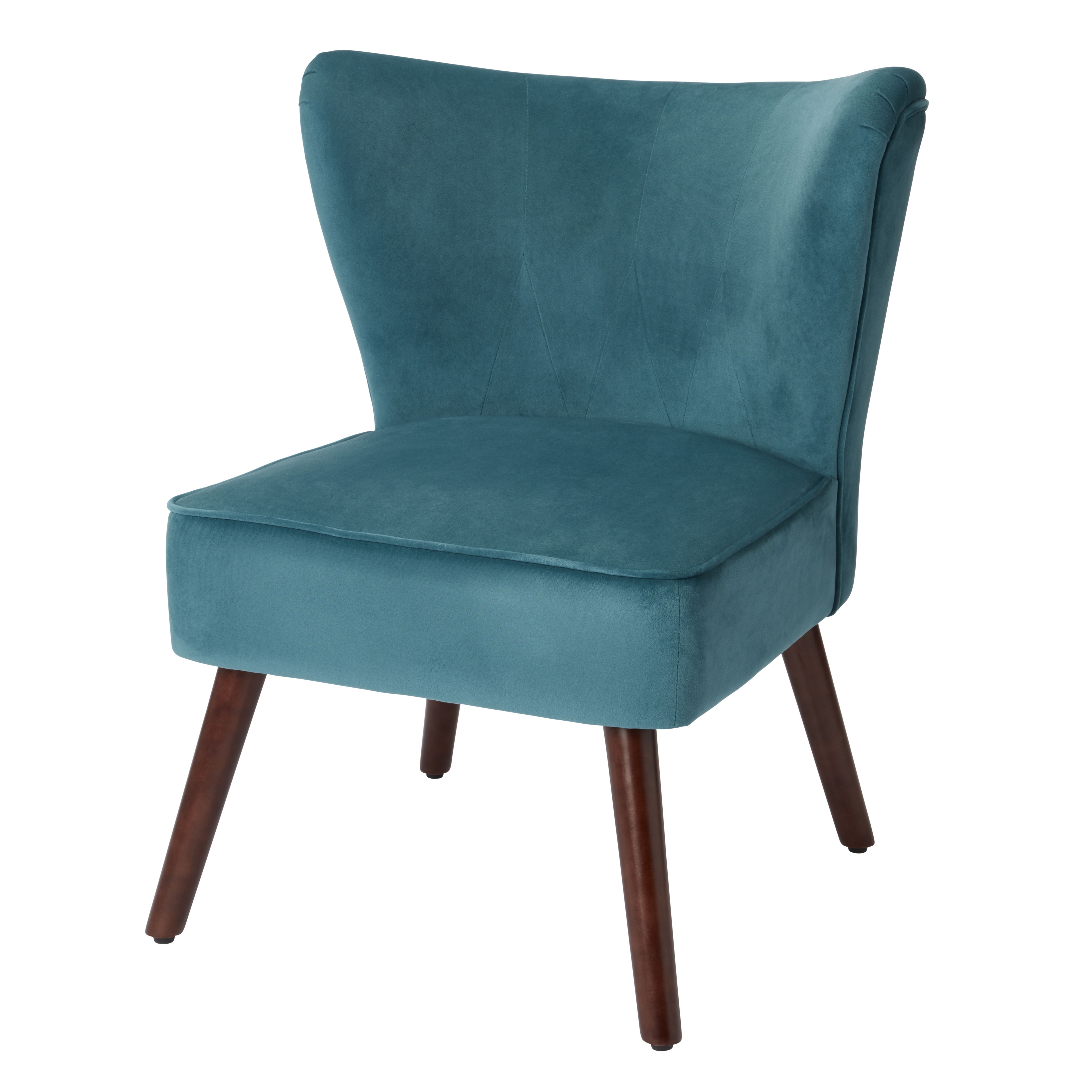 Teal velvet deals bedroom chair