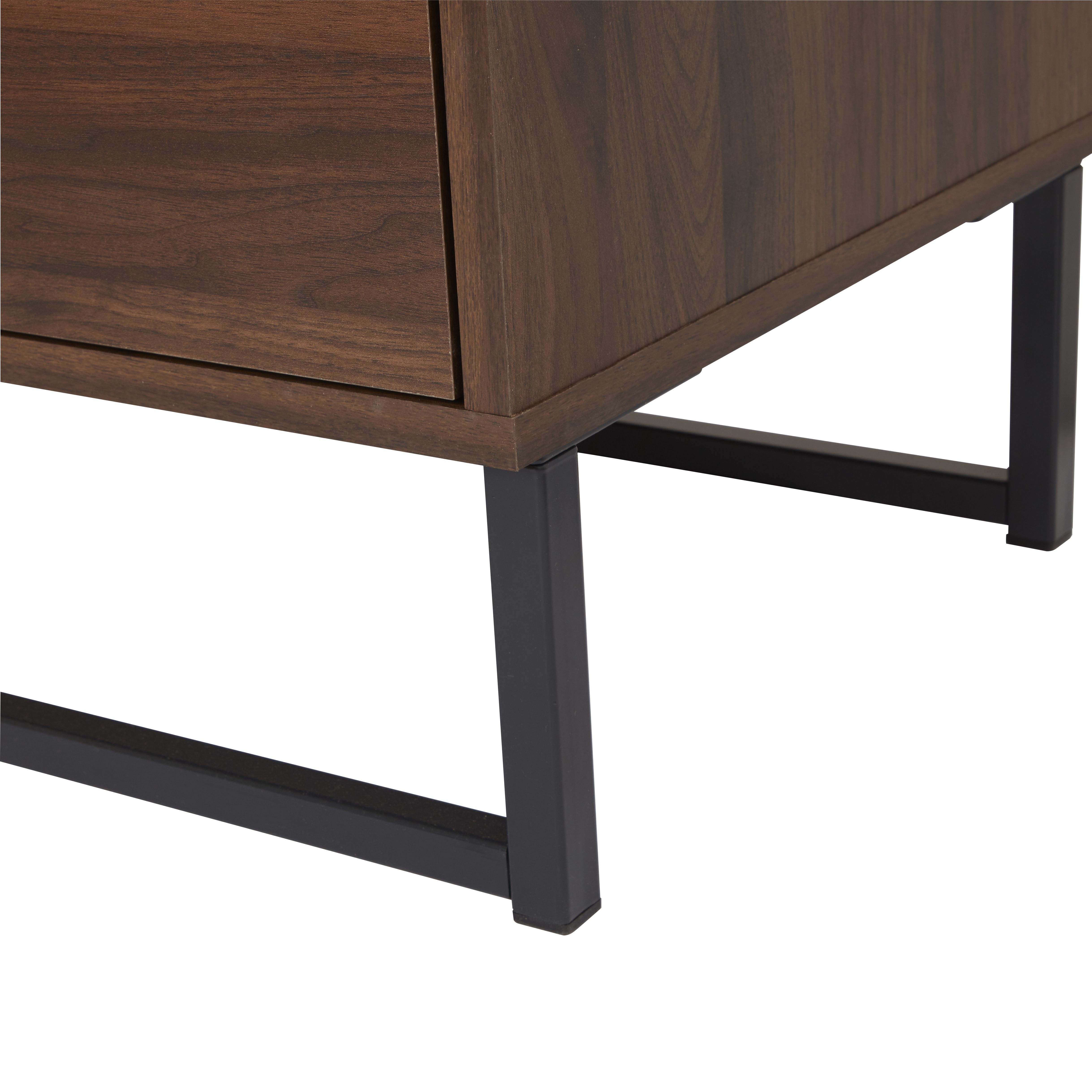 Zorras Matt walnut effect 3 Drawer Industrial Chest of drawers (H)950mm (W)850mm (D)400mm