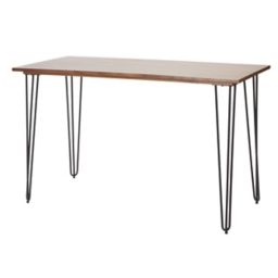 Zorras Matt walnut effect Desk (H)73cm (W)120cm (D)60cm