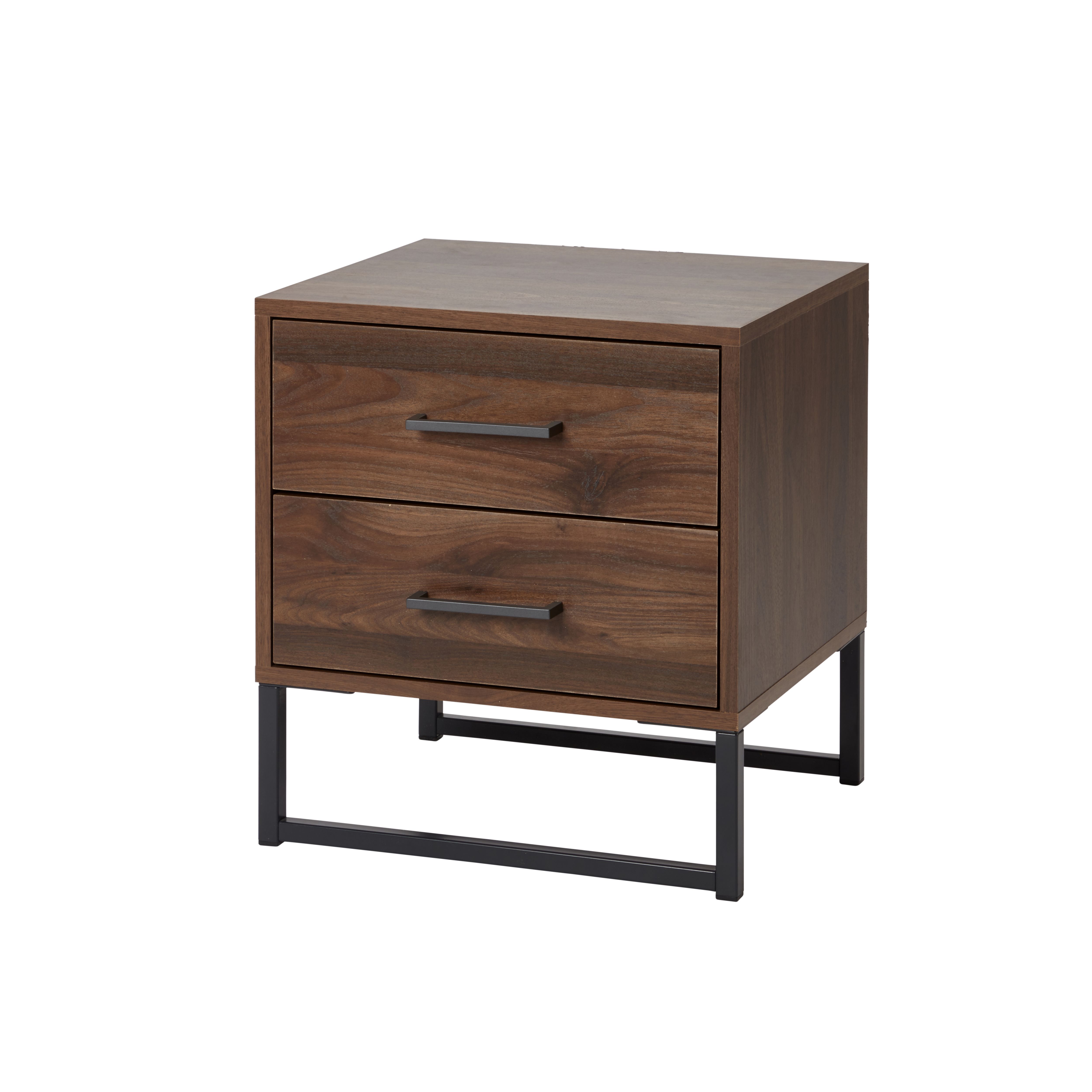 Walnut effect store side table