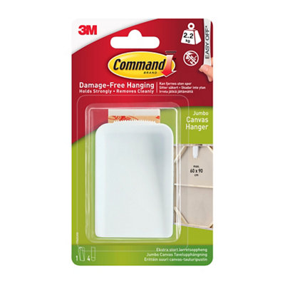 3M Command Jumbo White Picture Hanging Hook (Holds)2.2Kg
