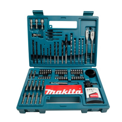Makita Blue Plastic Case 100 Piece Straight Mixed Drill & Screwdriver Bit Set