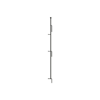 Panacea Multi-Purpose Grid Fence Black Metal Gate Post (H)0.91M